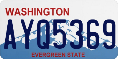 WA license plate AYQ5369