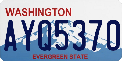 WA license plate AYQ5370