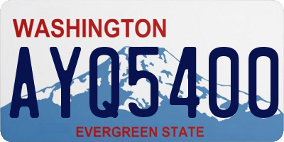 WA license plate AYQ5400