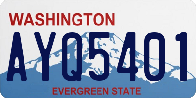 WA license plate AYQ5401