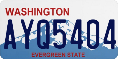 WA license plate AYQ5404