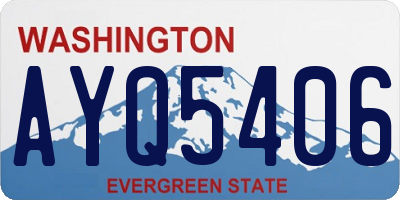 WA license plate AYQ5406