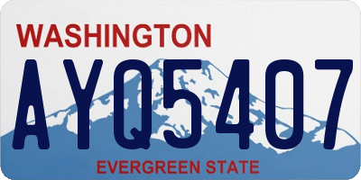 WA license plate AYQ5407