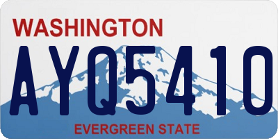 WA license plate AYQ5410