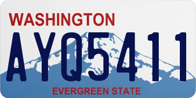 WA license plate AYQ5411