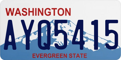WA license plate AYQ5415