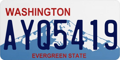 WA license plate AYQ5419