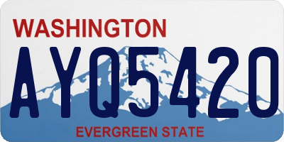 WA license plate AYQ5420