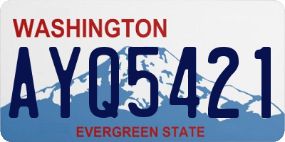 WA license plate AYQ5421
