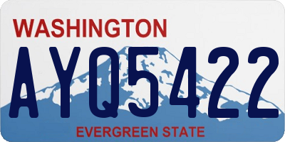 WA license plate AYQ5422