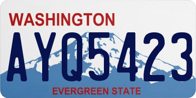 WA license plate AYQ5423