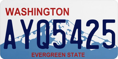WA license plate AYQ5425