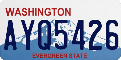 WA license plate AYQ5426