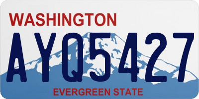 WA license plate AYQ5427