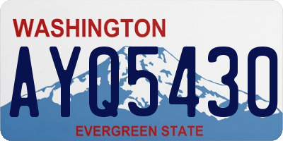 WA license plate AYQ5430