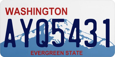 WA license plate AYQ5431