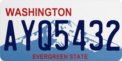 WA license plate AYQ5432