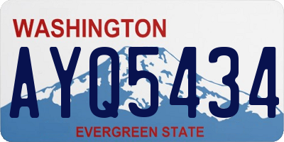 WA license plate AYQ5434