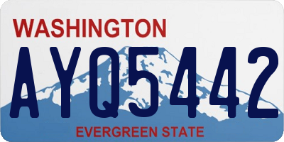 WA license plate AYQ5442