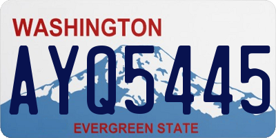 WA license plate AYQ5445