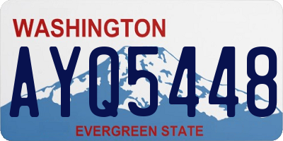 WA license plate AYQ5448