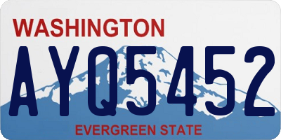 WA license plate AYQ5452