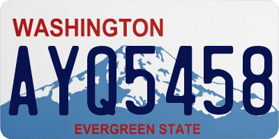 WA license plate AYQ5458