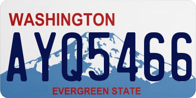 WA license plate AYQ5466