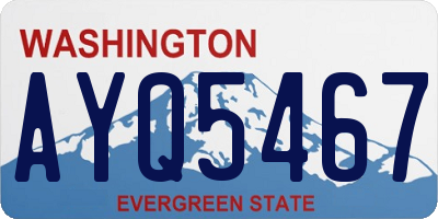 WA license plate AYQ5467