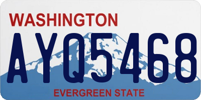 WA license plate AYQ5468