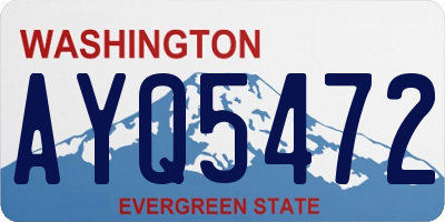 WA license plate AYQ5472