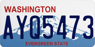 WA license plate AYQ5473