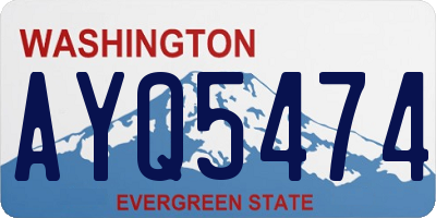 WA license plate AYQ5474