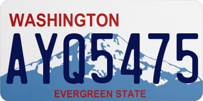 WA license plate AYQ5475
