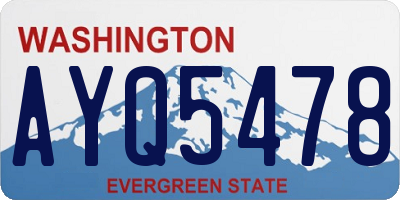 WA license plate AYQ5478