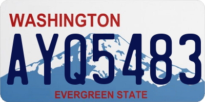 WA license plate AYQ5483