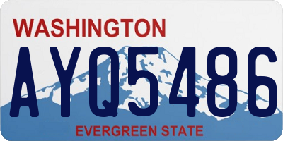 WA license plate AYQ5486