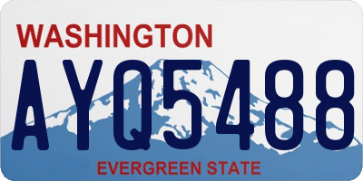 WA license plate AYQ5488