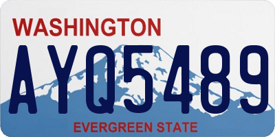 WA license plate AYQ5489