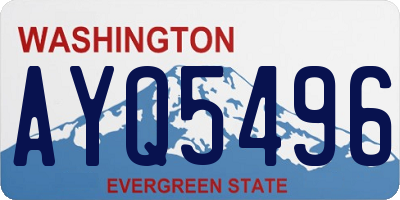 WA license plate AYQ5496