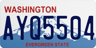 WA license plate AYQ5504