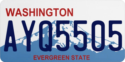 WA license plate AYQ5505