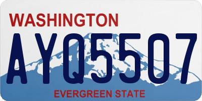 WA license plate AYQ5507