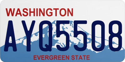 WA license plate AYQ5508