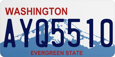 WA license plate AYQ5510