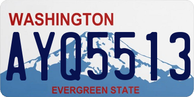 WA license plate AYQ5513