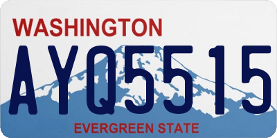 WA license plate AYQ5515