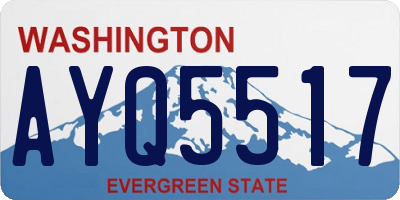 WA license plate AYQ5517