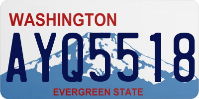 WA license plate AYQ5518