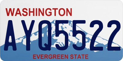WA license plate AYQ5522